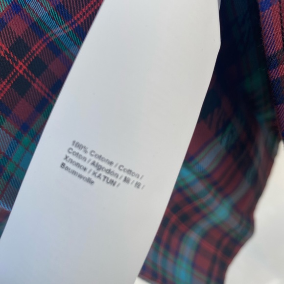 ROBERTO CAVALLI Men’s Tartan Print Logo Long Sleeve  Shirt Size 50 (US Size 40) - Picture 11 of 15